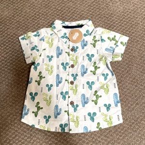 NWT 12-18mo boys mud pie button down. Cactus print 🌵